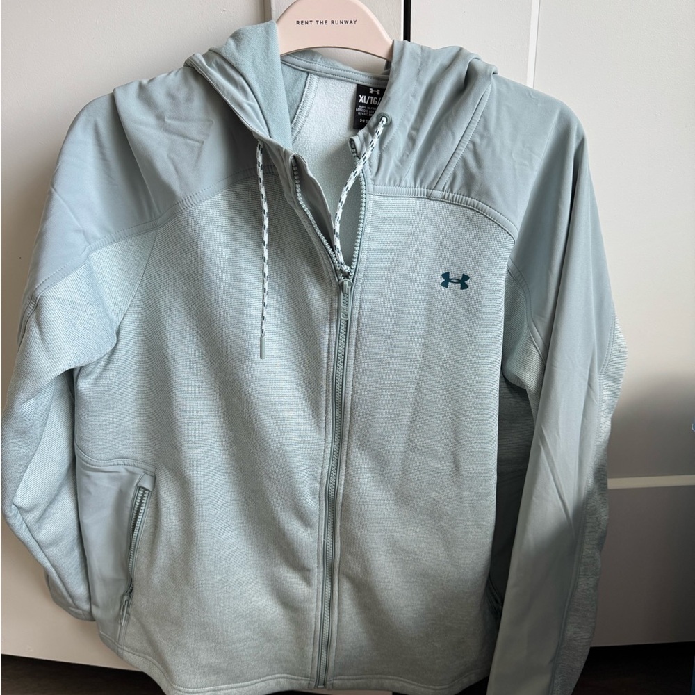 Under Armour Light Gray Full-Zip Hoodie